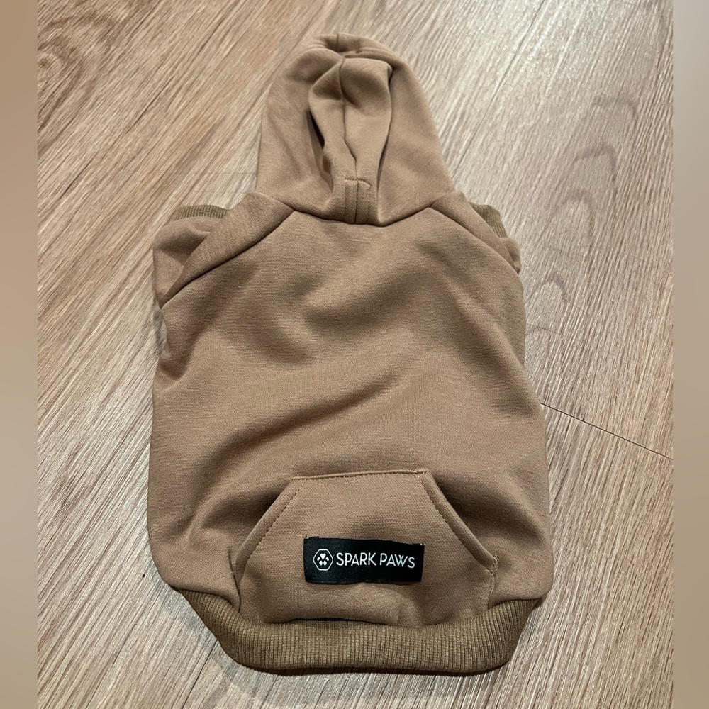 Essential Dog Hoodie - Brown, Size Medium
